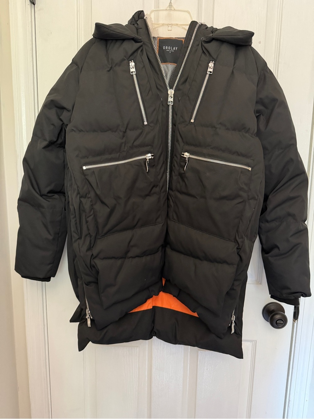 Orolay Black Puffer Jacket with Hood